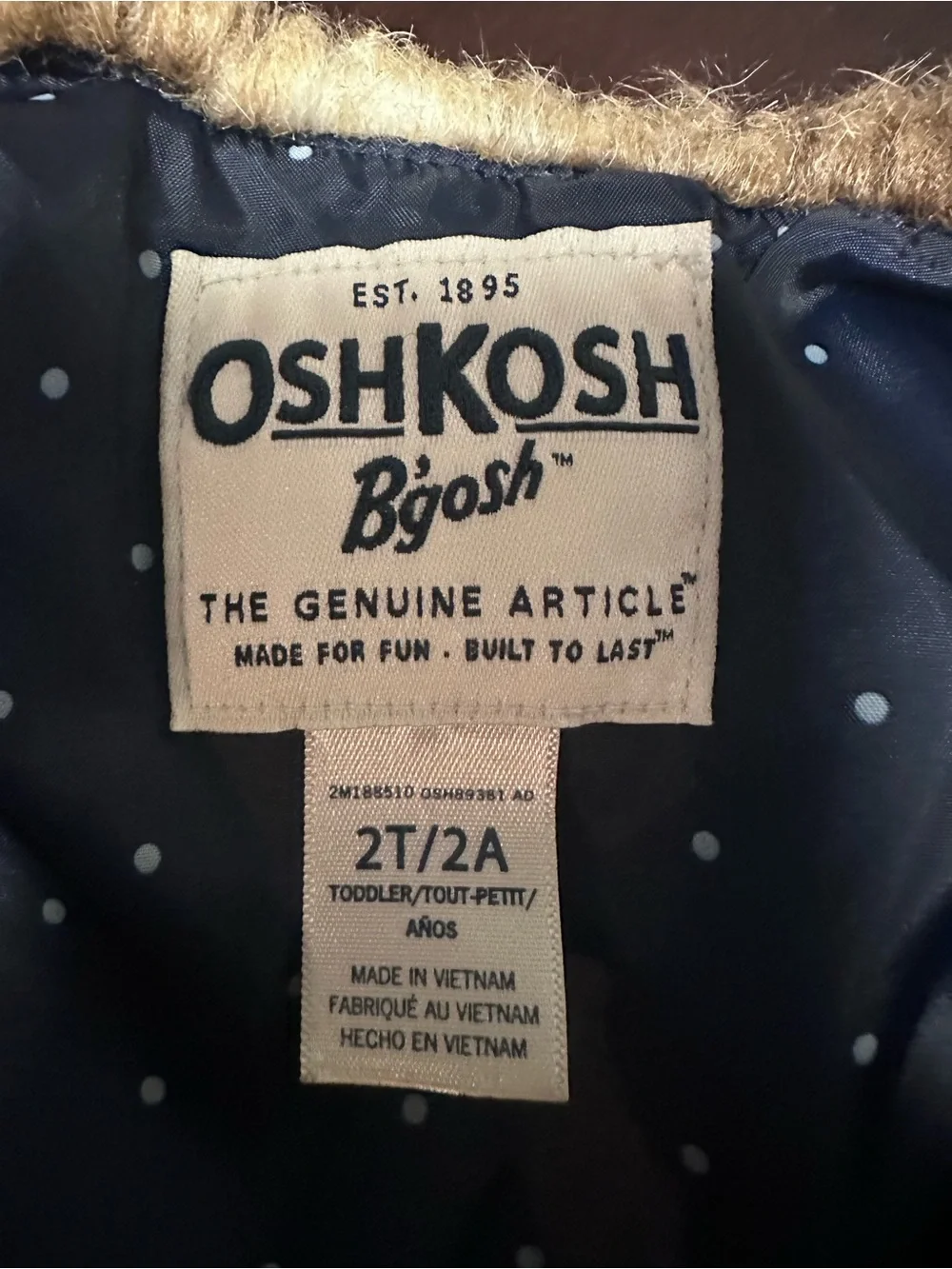 OshKosh B'gosh Brown Faux Fur Kids Vest - Plush Layering
